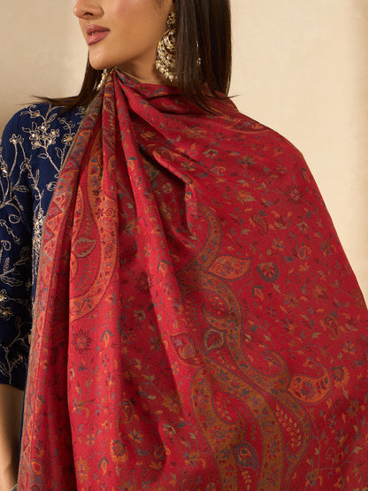 Women Floral Heritage Kaani Elegance Kashmiri Shawl