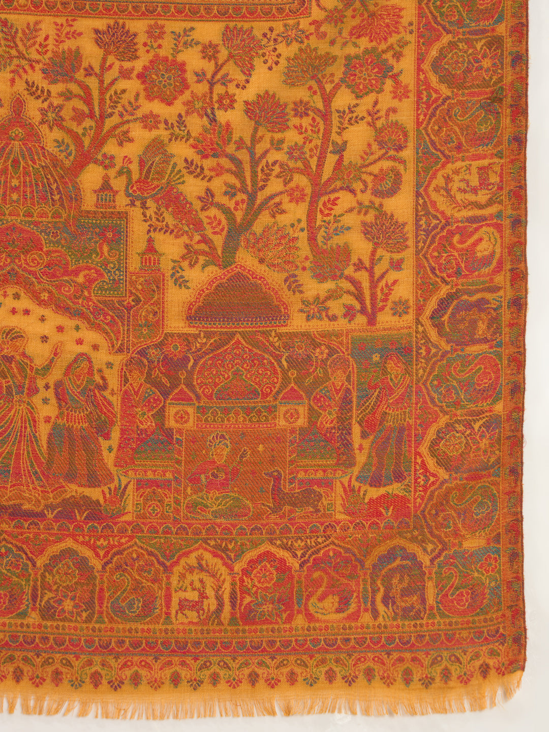 Women Shahi Manzar Kaani Wool Blend Kashmiri Shawl