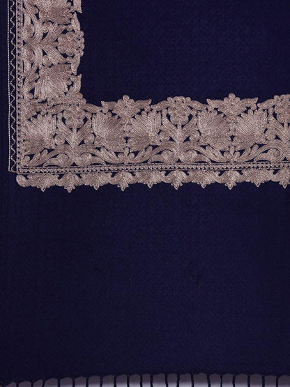 Women's Zarbaft Aari Embroidered Kashmiri Stole (Size: 71x203 cm)