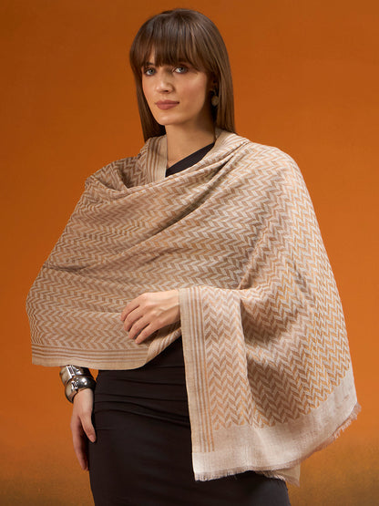 Women Gulrukh Zari Reversible Kaani Fine Wool Shawl