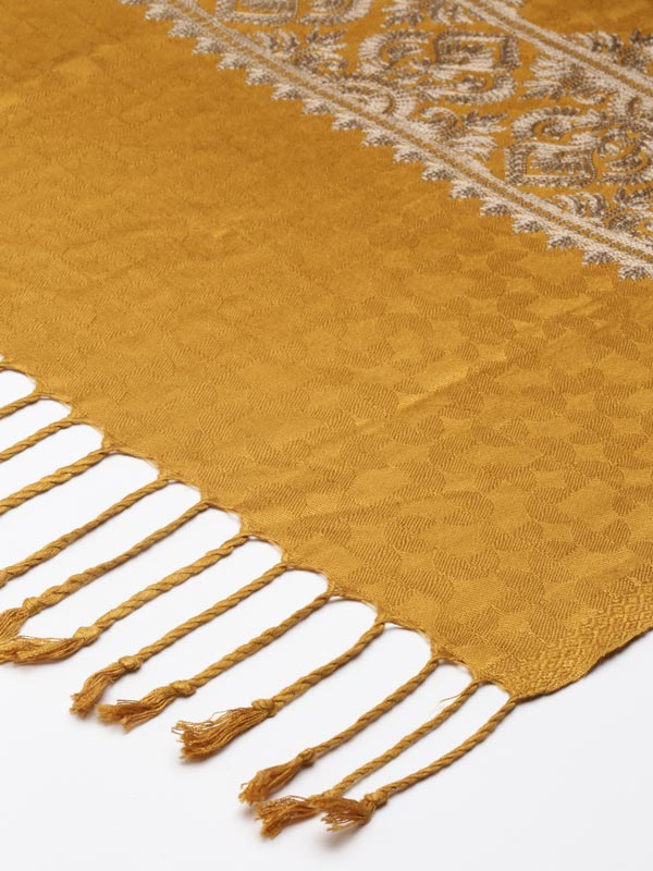Women's Zarif Kashmiri Aari Embroidery Stole (Size: 71X203 CM)
