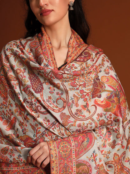 Women Royal gulistan Kaani Wool Blend Kashmiri Shawl