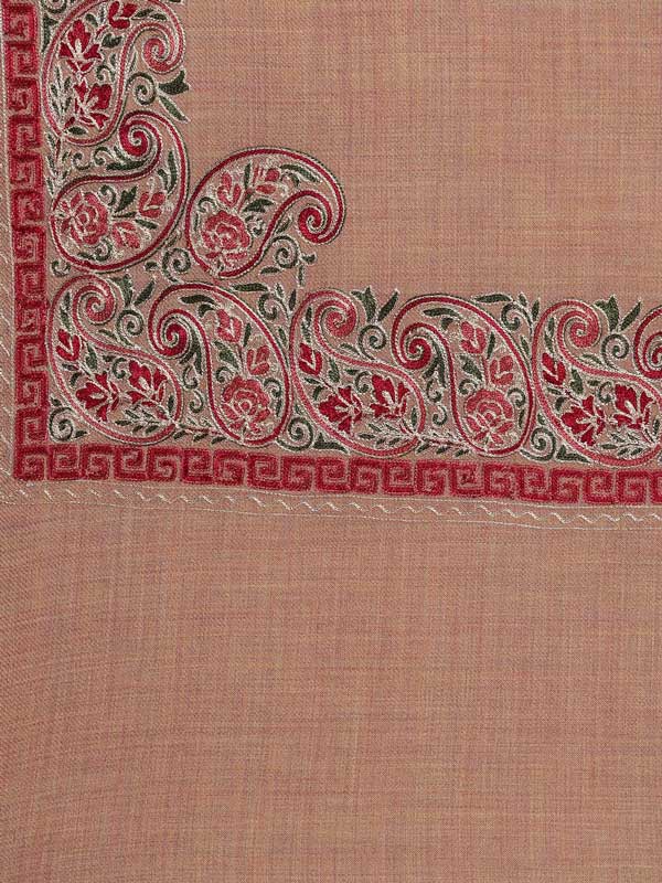 Women's Roohani 100% Pure Wool Nalki Embroidered Stole (Size 71x203 CM)