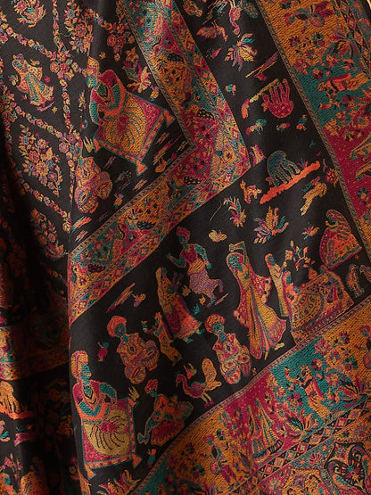 Gift Box of Gulbahar Kaani Wool Blend Kashmiri Shawl (Size: 101X203 CM)