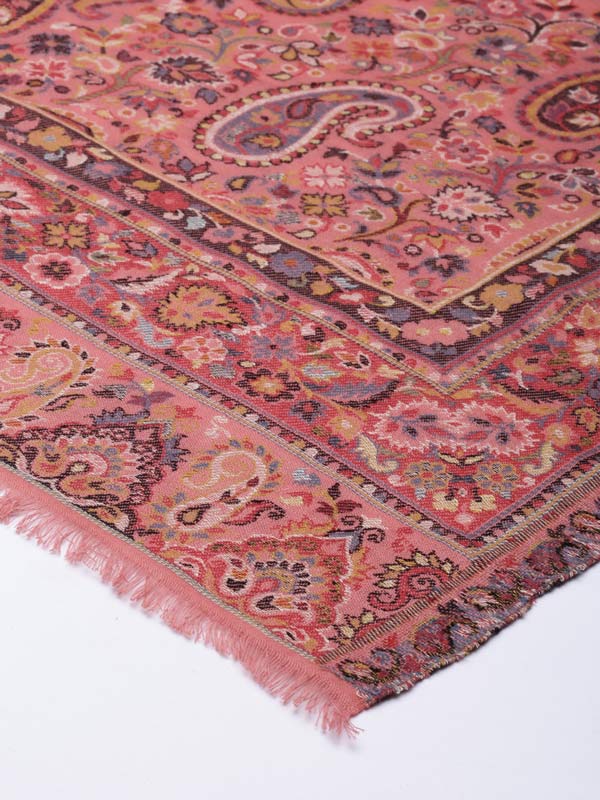 Men Gulzaar Kaani Woven Design Stole (Size 71X203 CM, Peach Color)
