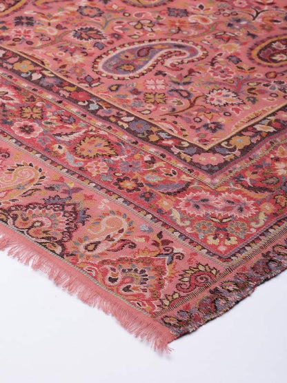Men Gulzaar Kaani Woven Design Stole (Size 71X203 CM, Peach Color)
