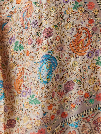 Women Afsha Kalamkari Embroidered Shawl (Size: 101x203 CM)