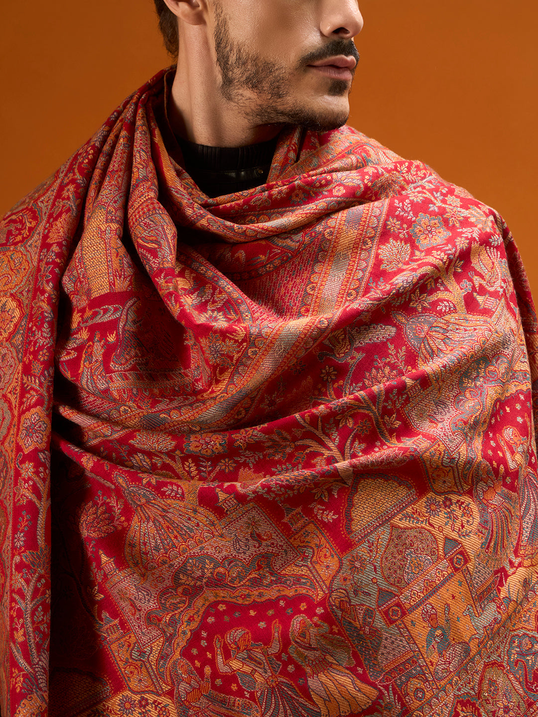 Men Shahi Manzar Fine Wool Kaani Shawl