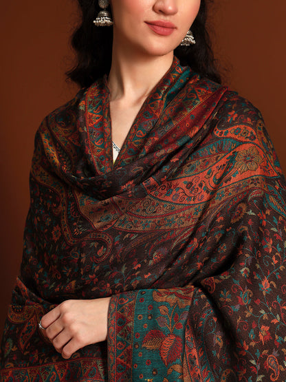 Women Floral Heritage Kaani Elegance Kashmiri Shawl