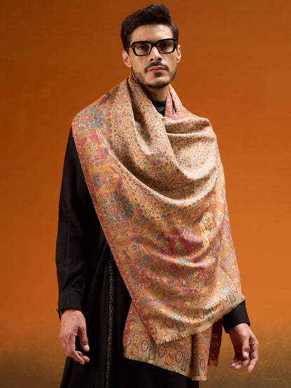 Men Persian Court Fine Wool Kaani Shawl