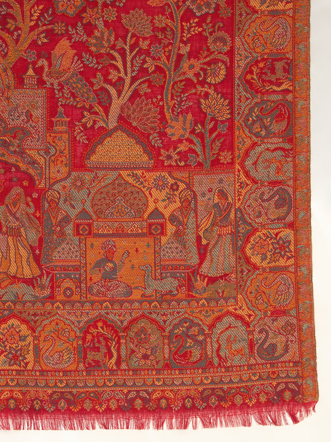 Women Shahi Manzar Kaani Wool Blend Kashmiri Shawl