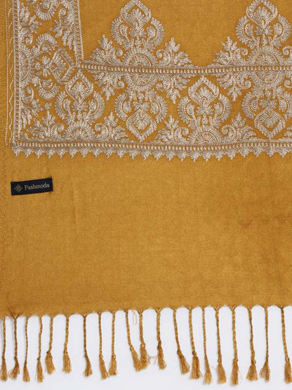 Women's Zarif Kashmiri Aari Embroidery Stole (Size: 71X203 CM)