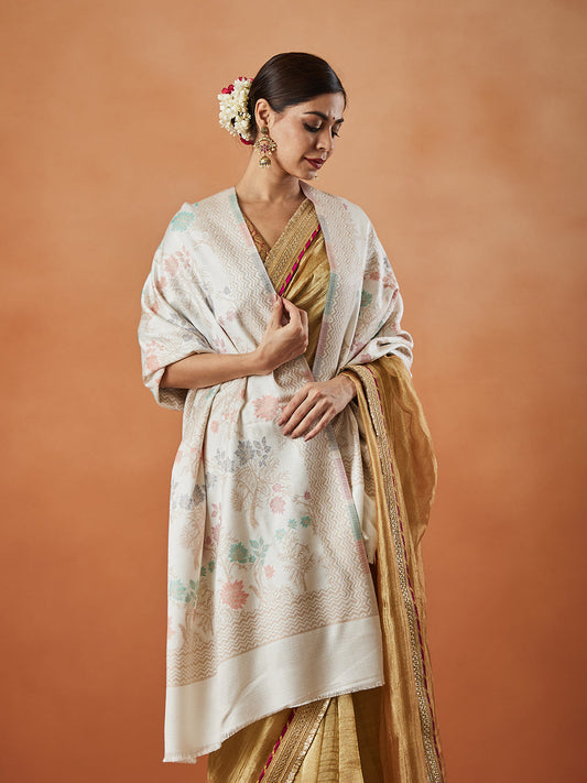 Pashmoda Women Nayab Kaani Stole (Size:  71X203 CM)