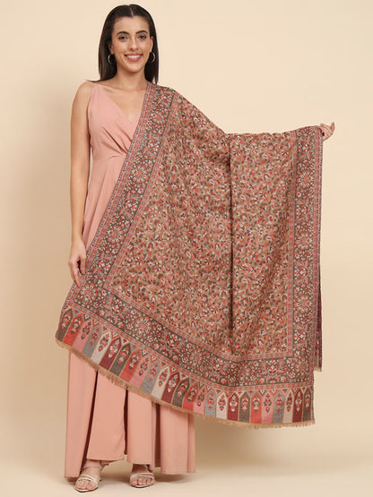 Women Dastaan Woven Design Jamawar Shawl (Size 101X203 CM)