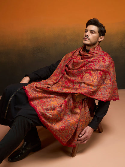 Men Shahi Manzar Fine Wool Kaani Shawl