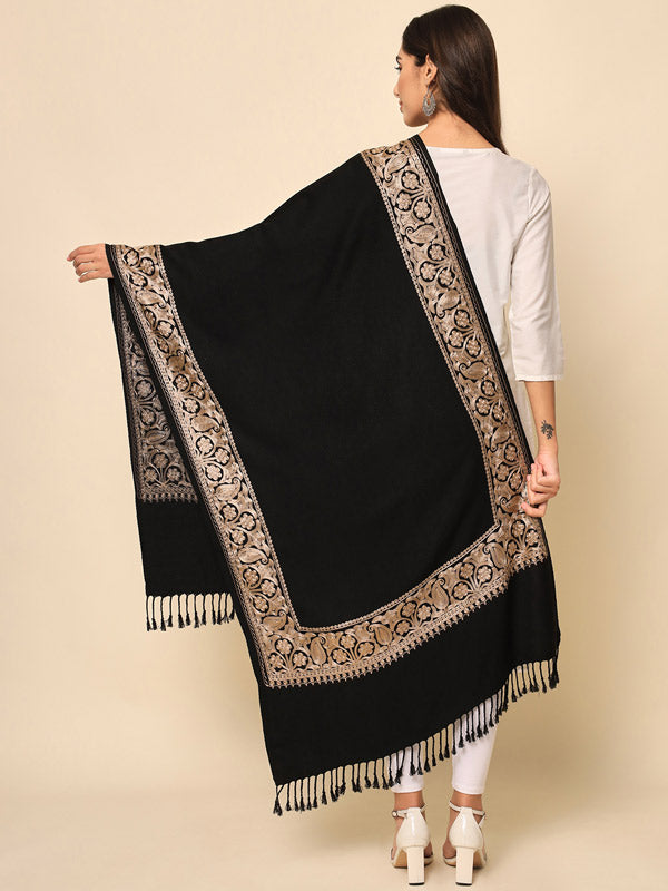 Womenƒ??s Dilkash Aari Embroidered stole (Size 71X203 CM)