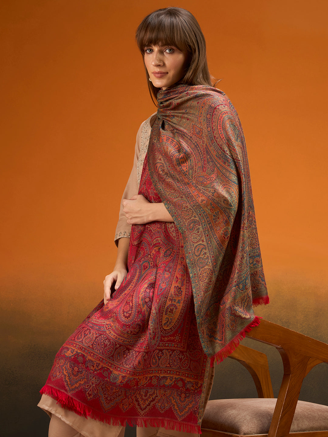 Women Grand Paisley Kaani Kashmiri Shawl