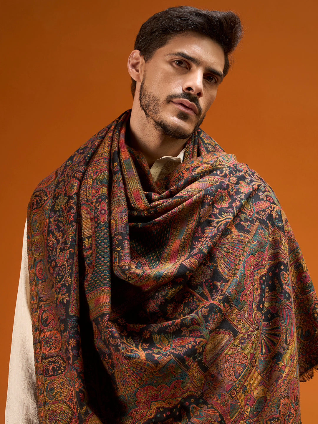 Men Shahi Manzar Fine Wool Kaani Shawl