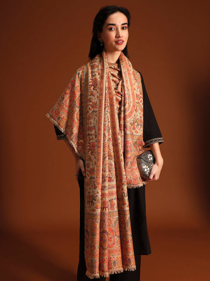 Women Orchard Kaani Wool Blend Kashmiri Shawl