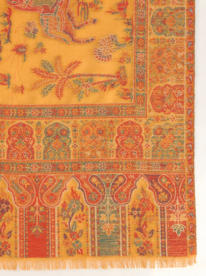 Women Gulrukh Zari Reversible Kaani Fine Wool Shawl