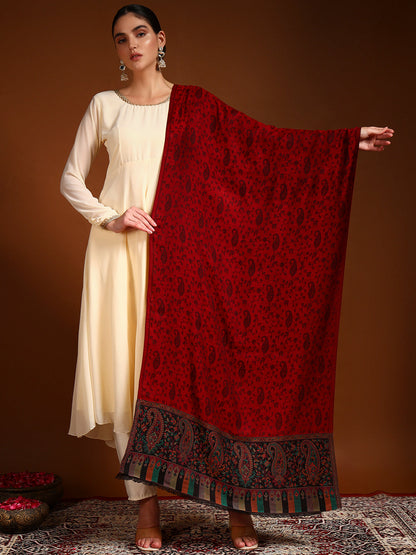 Pashmoda Women Gulpari Kaani Stole (Size : 71X203 CM)