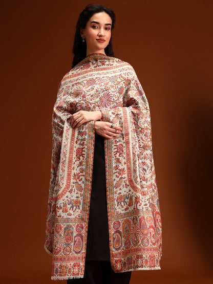 Women Orchard Kaani Wool Blend Kashmiri Shawl