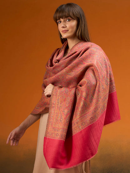Women Regalis Zari Reversible Kaani Fine Wool Shawl