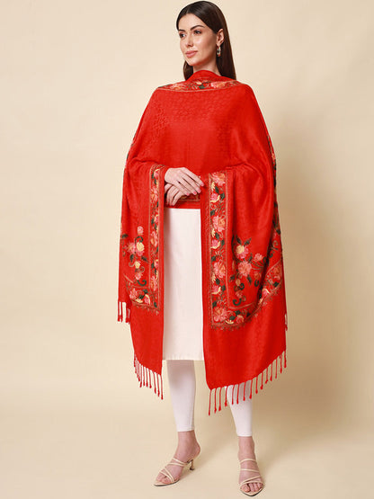 Women's khushnuma Kashmiri Aari Embroidery Stole (Size: 71X203 CM)