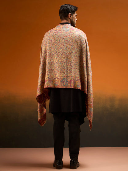 Men Persian Court Fine Wool Kaani Shawl
