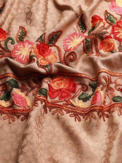 Women's khushnuma Kashmiri Aari Embroidery Stole (Size: 71X203 CM)
