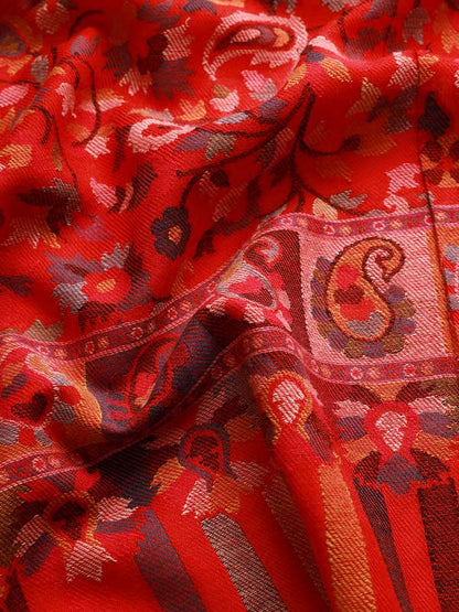 Women's Bahaar Kaani Wool Blend Kashmiri Shawl (Size 101X203 CM)