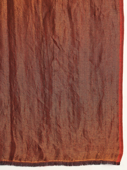 Pashmoda Womenƒ??s Zarish Reversible Zari Moonlight Fine Wool Stole (Size: 71x203 Cm)