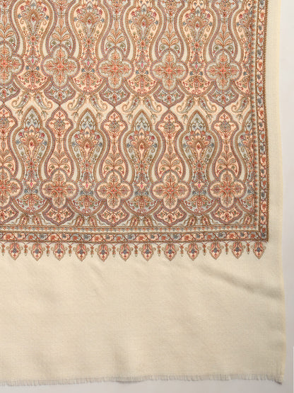 Pashmoda Womenƒ??s Gulsheren 100% Fine Wool Sozni Hand Embroidered Shawl (Size: 101x203 Cm)