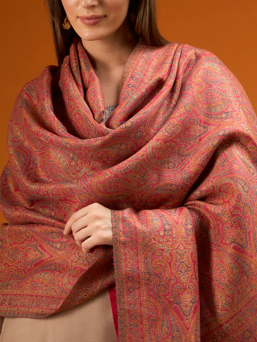 Women Regalis Zari Reversible Kaani Fine Wool Shawl