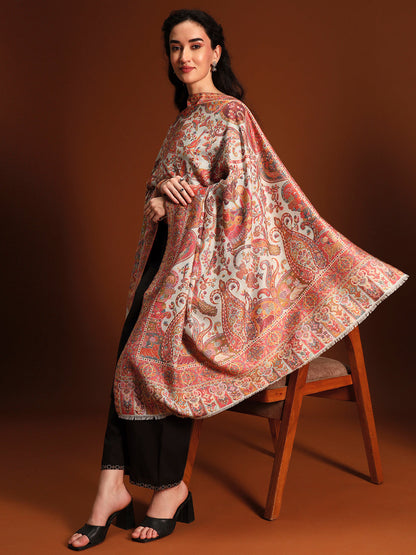 Women Royal gulistan Kaani Wool Blend Kashmiri Shawl