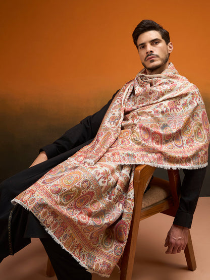 Men Kaani Orchard Fine Wool Kaani Shawl