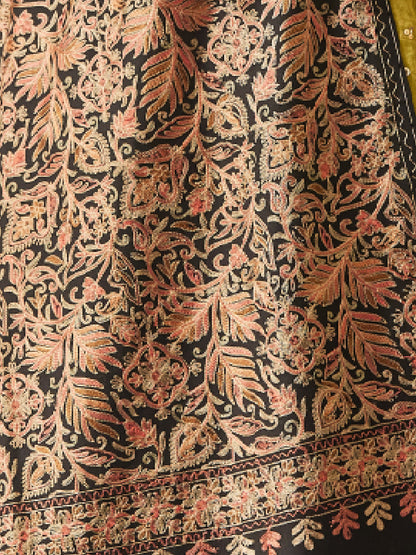 Gift Box of Aangan Wool Blend Nalki Embroidered Stole (Size: 71x203 CM)