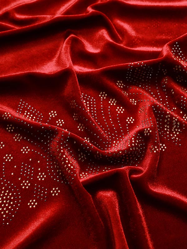 Women's Zehreen Velvet Crystal Shawl (Size 101X203 cms )