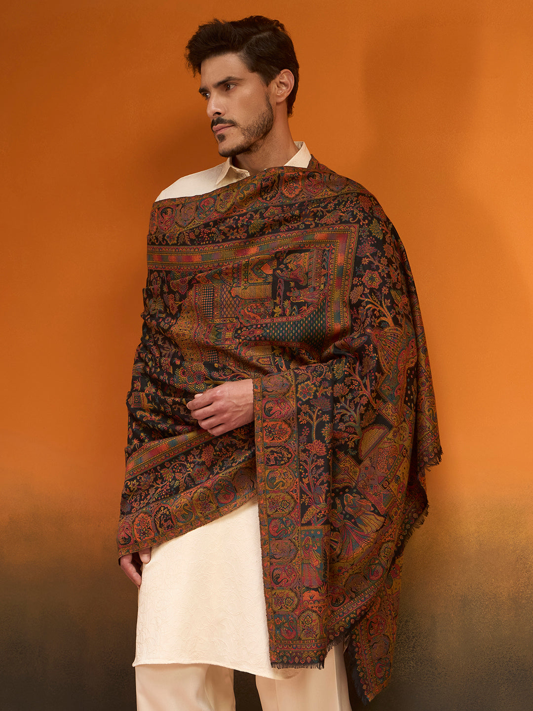 Men Shahi Manzar Fine Wool Kaani Shawl