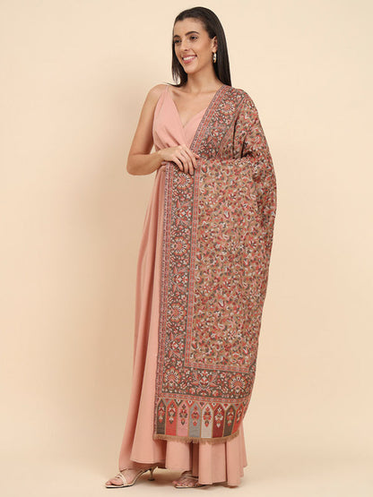 Women Dastaan Woven Design Jamawar Shawl (Size 101X203 CM)