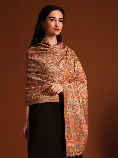 Women Orchard Kaani Wool Blend Kashmiri Shawl