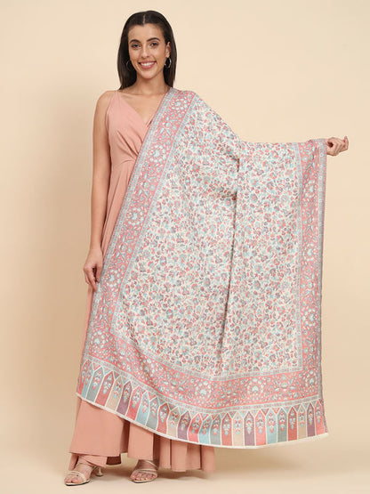 Women Dastaan Woven Design Jamawar Shawl (Size 101X203 CM)