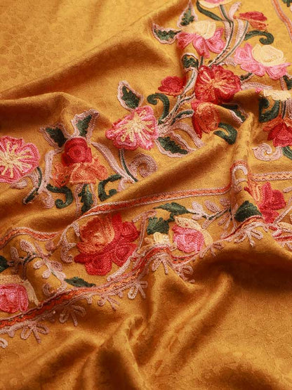 Women's khushnuma Kashmiri Aari Embroidery Stole (Size: 71X203 CM)