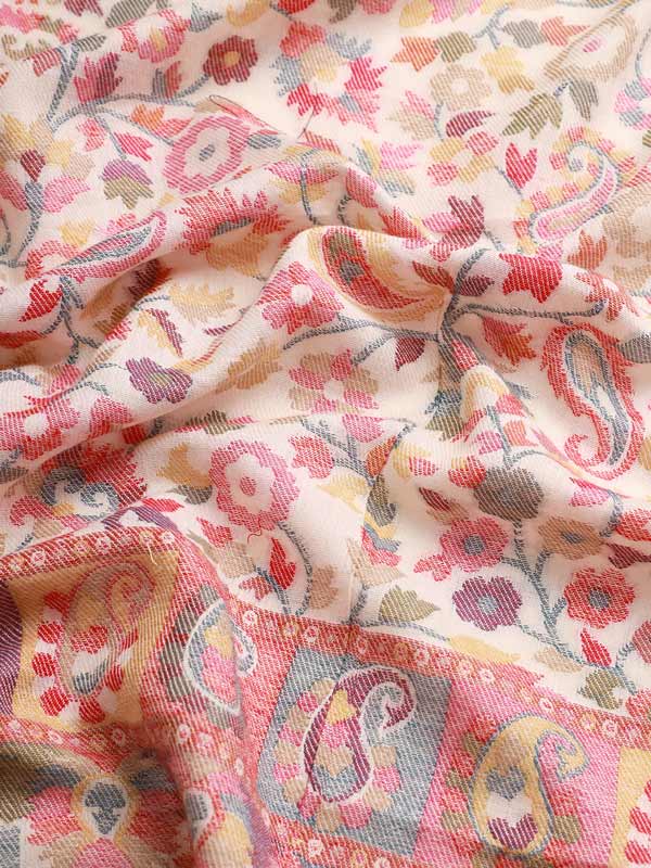 Women's Bahaar Kaani Wool Blend Kashmiri Shawl (Size 101X203 CM)