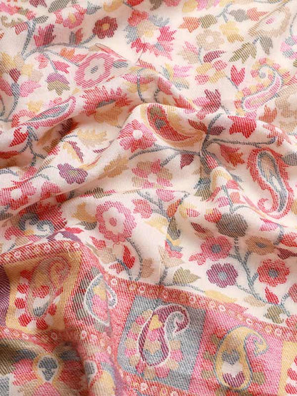 Women's Bahaar Kaani Wool Blend Kashmiri Shawl (Size 101X203 CM)