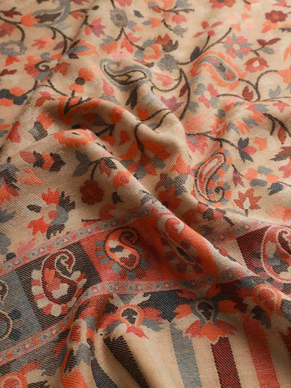 Women's Bahaar Kaani Wool Blend Kashmiri Shawl (Size 101X203 CM)