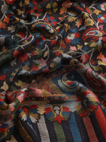 Women's Bahaar Kaani Wool Blend Kashmiri Shawl (Size 101X203 CM)