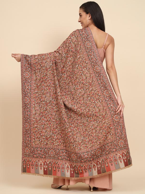 Women Dastaan Woven Design Jamawar Shawl (Size 101X203 CM)