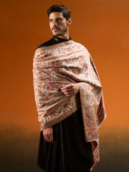 Men Kaani Orchard Fine Wool Kaani Shawl