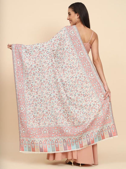 Women Dastaan Woven Design Jamawar Shawl (Size 101X203 CM)